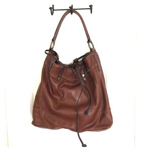 Lucky brand leather bucket bag